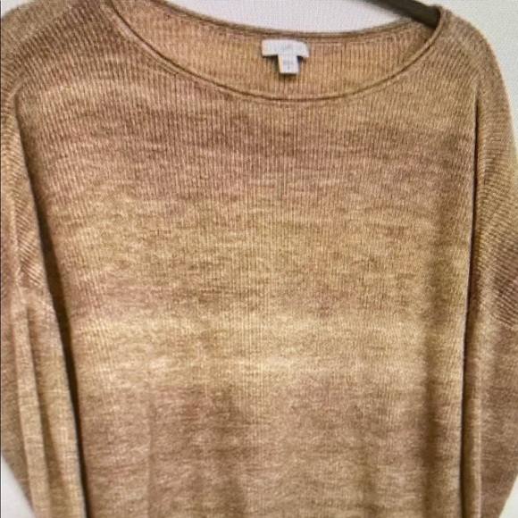 J Jill Womens Medium Beige Knit Sweater Cotton Blend Knit Boat Neck - Picture 1 of 1